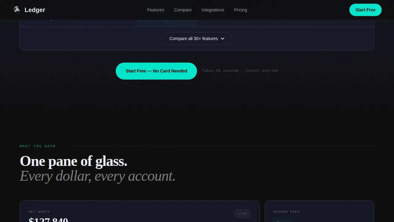 Balance — Data-Driven Finance App Landing Page Template