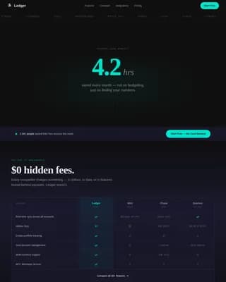 Balance — Data-Driven Finance App Landing Page Template