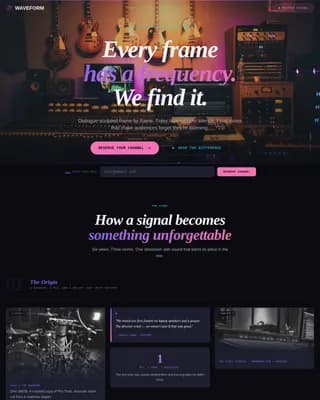 Resonate — Premium Audio Production Landing Page Template