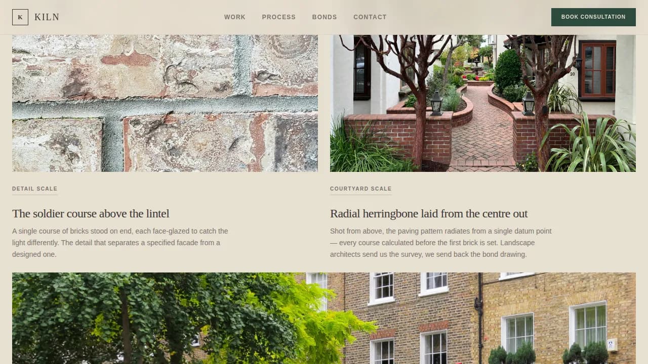 Mold — Artisan Brick Design Landing Page Template