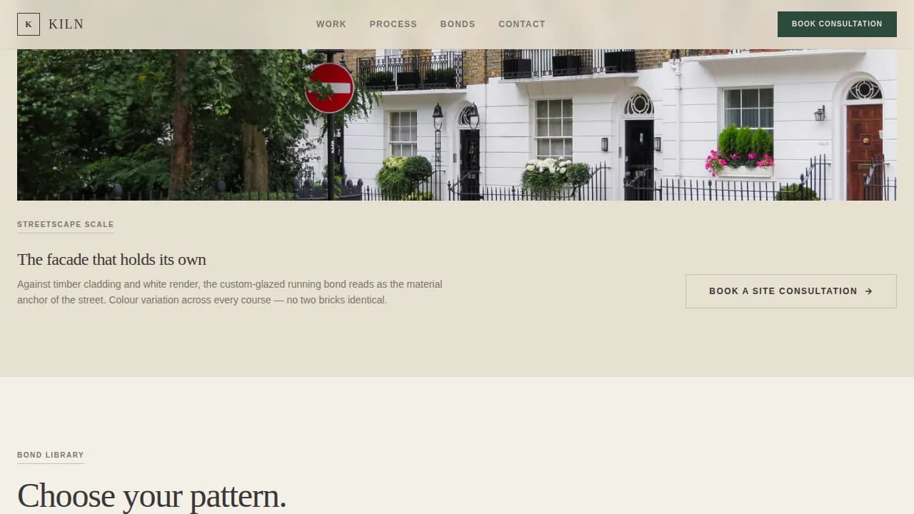 Mold — Artisan Brick Design Landing Page Template