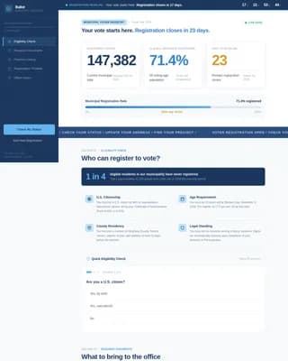 Voter Registration Government Professional Website Template