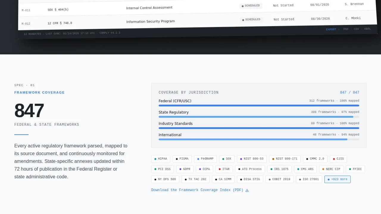 Mandate — Bold Regulatory Governance Landing Page Template
