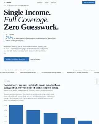 Secure — Holistic Single-Parent Coverage Landing Page Template