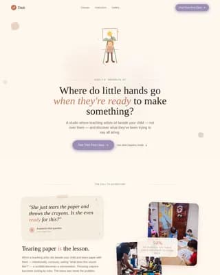 Daub — Creative Kids Art Class Landing Page Template