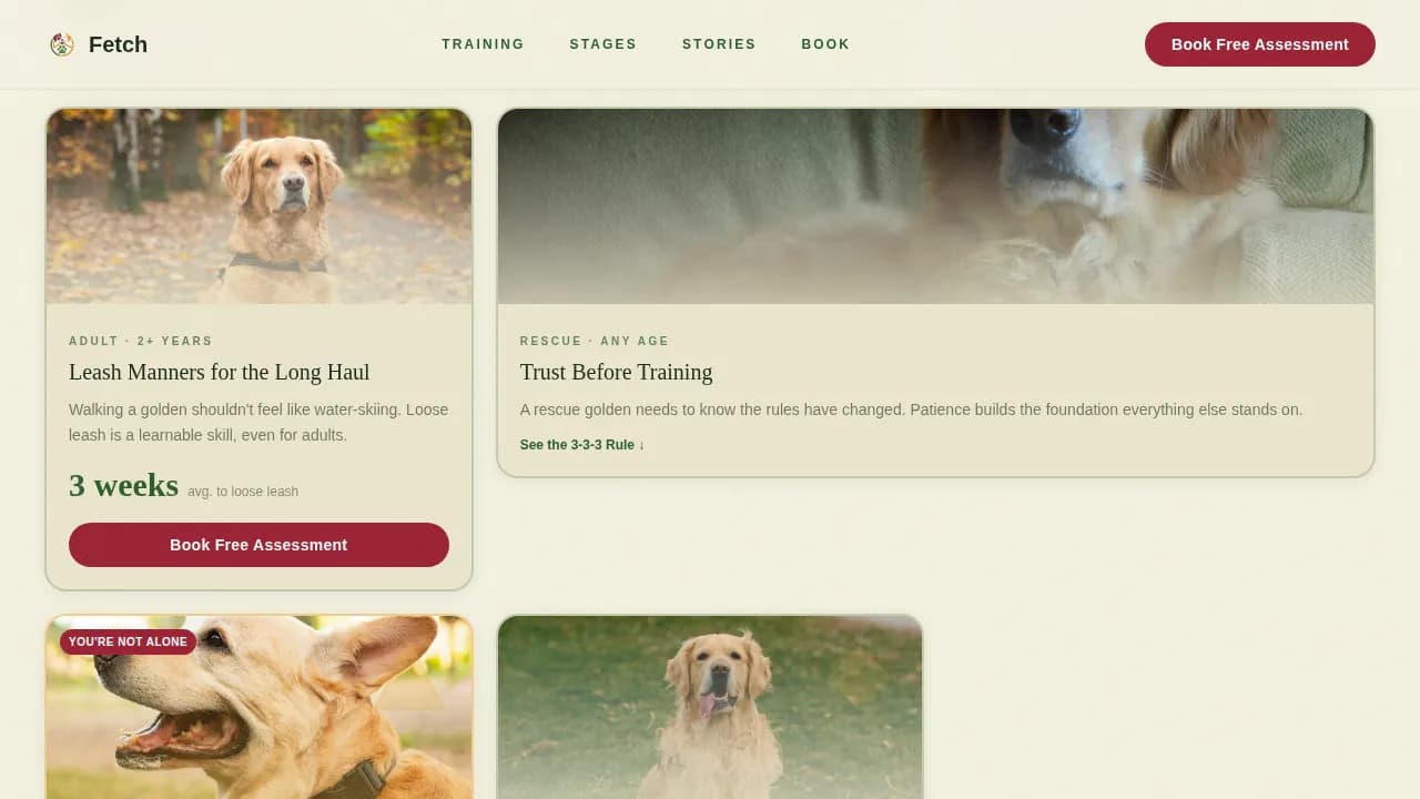 Dog Certified Booking Website Template