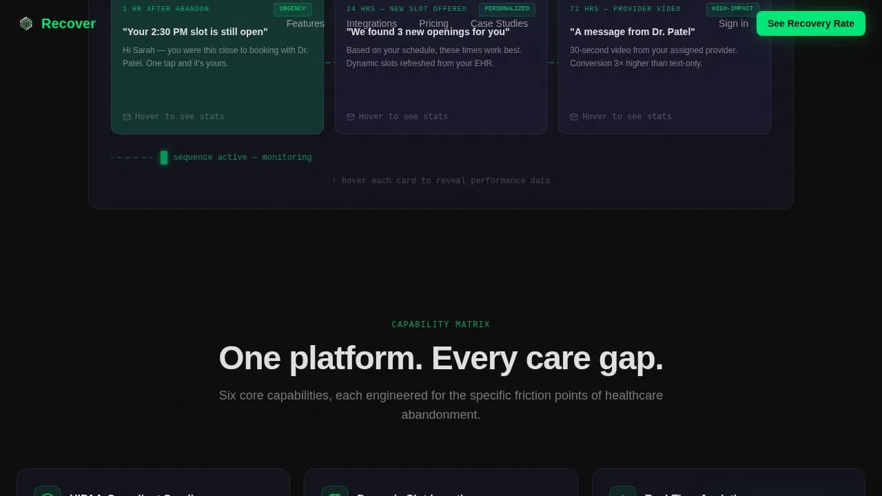 Accelerate — Live Patient Wellness Email Landing Page Template