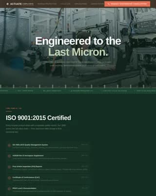 Engineer — Precision Industrial Actuator Landing Page Template