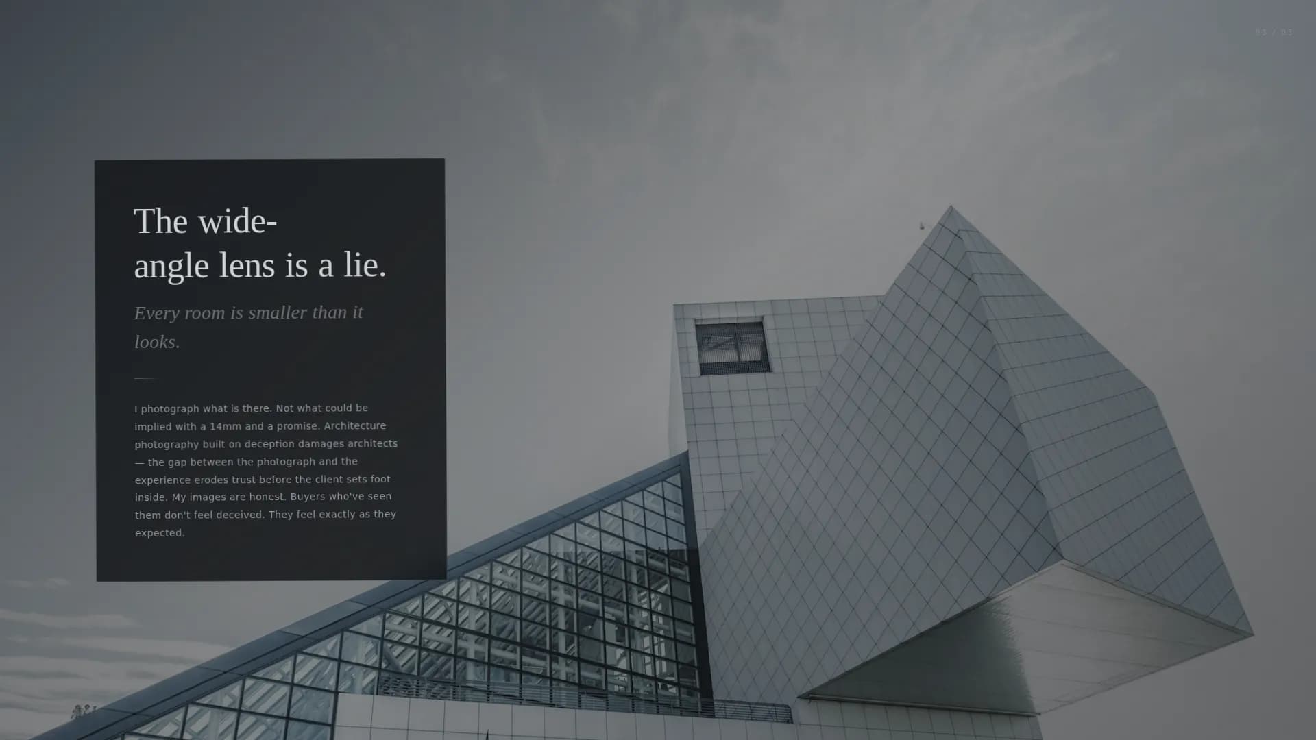 Lens — Expert Architectural Photography Landing Page Template