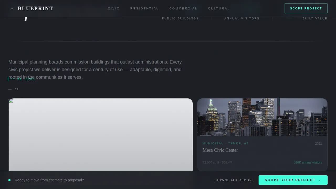 Architecture Firm Pricing Website Template