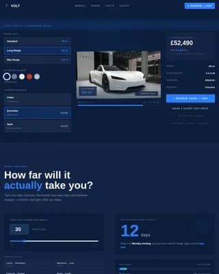 Volt - Electric Vehicle Dealer Landing Page Template