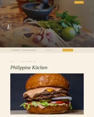Discover — Authentic Ethnic Cuisine Blog Landing Page Template