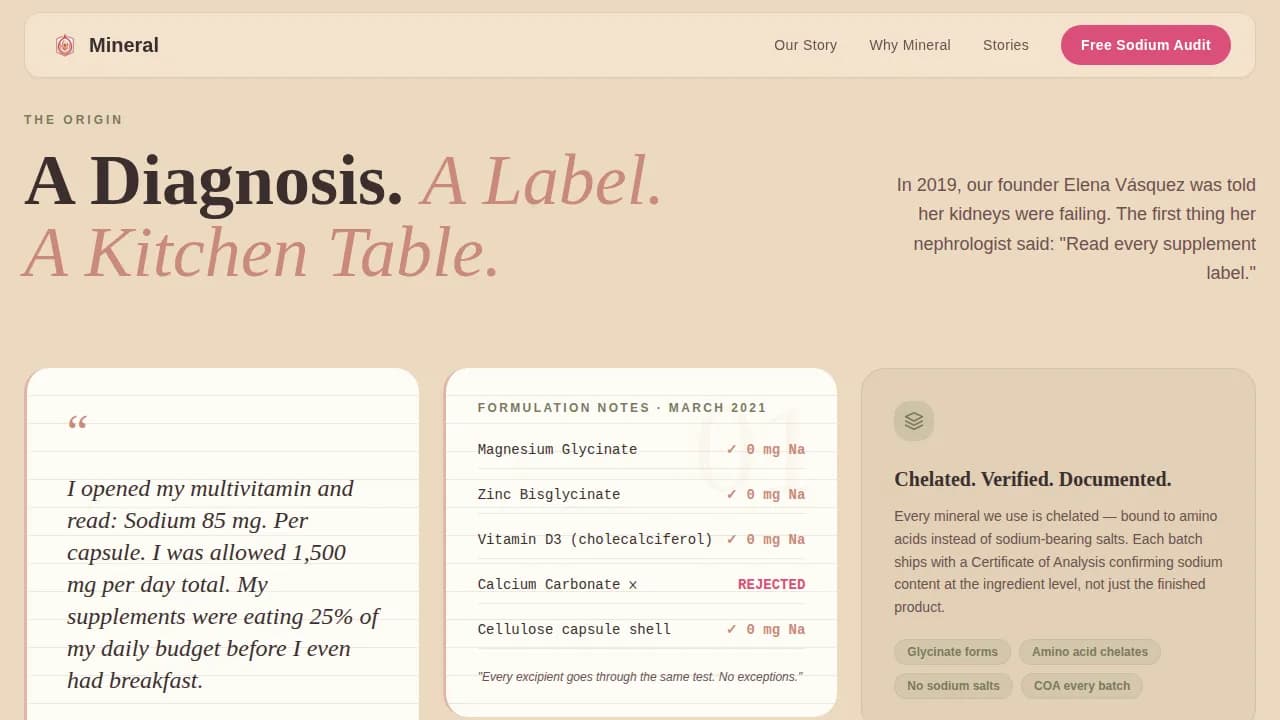 Nourish — Premium Low-Sodium Wellness Landing Page Template
