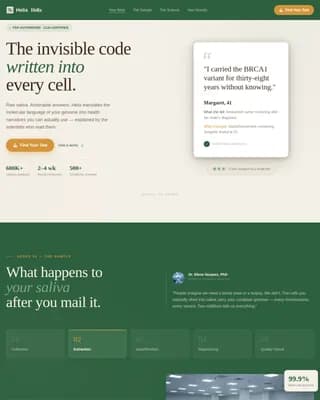 Decode — Advanced Genetic Testing Landing Page Template