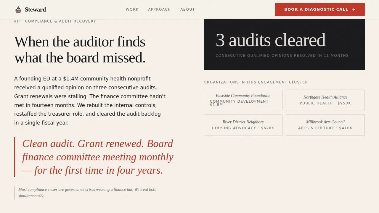 Support — Trusted Mission Consulting Landing Page Template