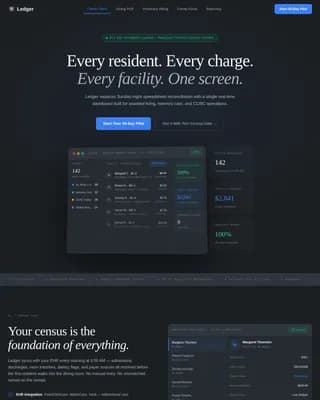 Ledger - Smart Senior Care POS Landing Page Template