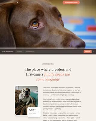 Dog Specialist Blog Website Template