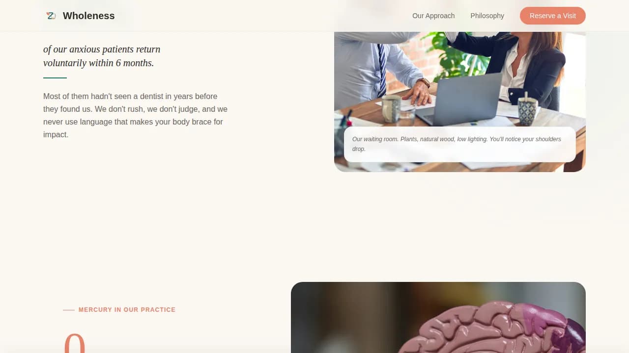 Restore — Holistic Dental Care Landing Page Template