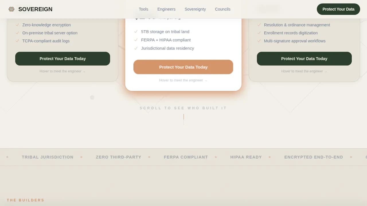 Secure — Indigenous Technology Platforms Landing Page Template