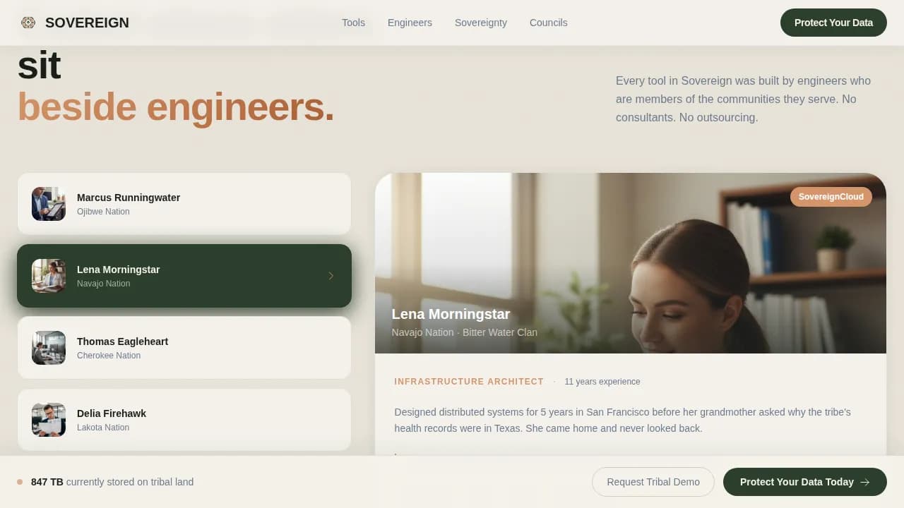 Secure — Indigenous Technology Platforms Landing Page Template