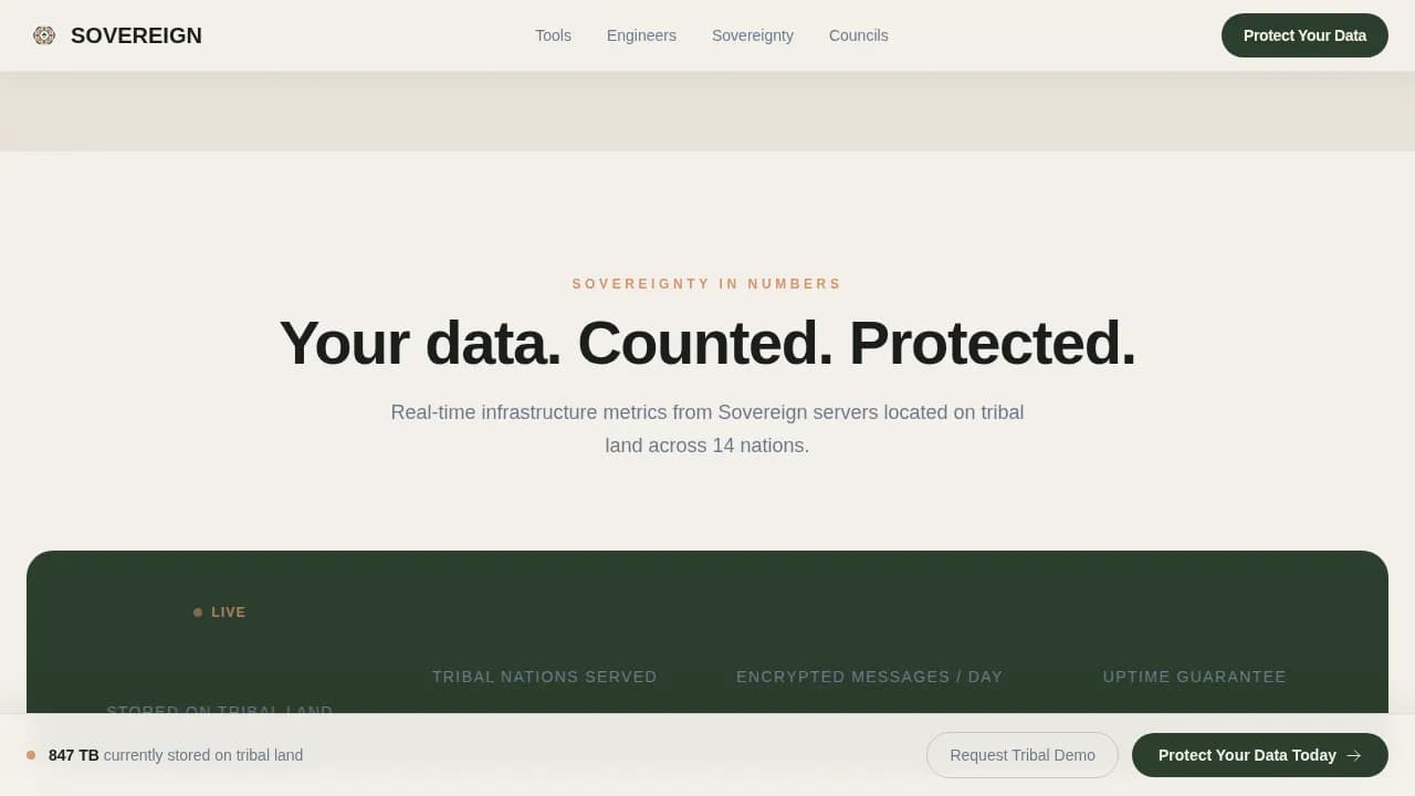 Secure — Indigenous Technology Platforms Landing Page Template