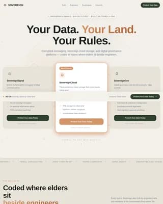 Secure — Indigenous Technology Platforms Landing Page Template