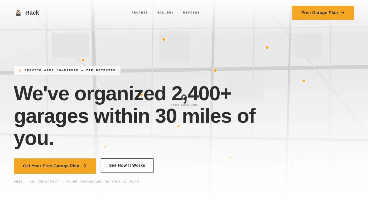 Organize — Smart Garage Solutions Landing Page Template
