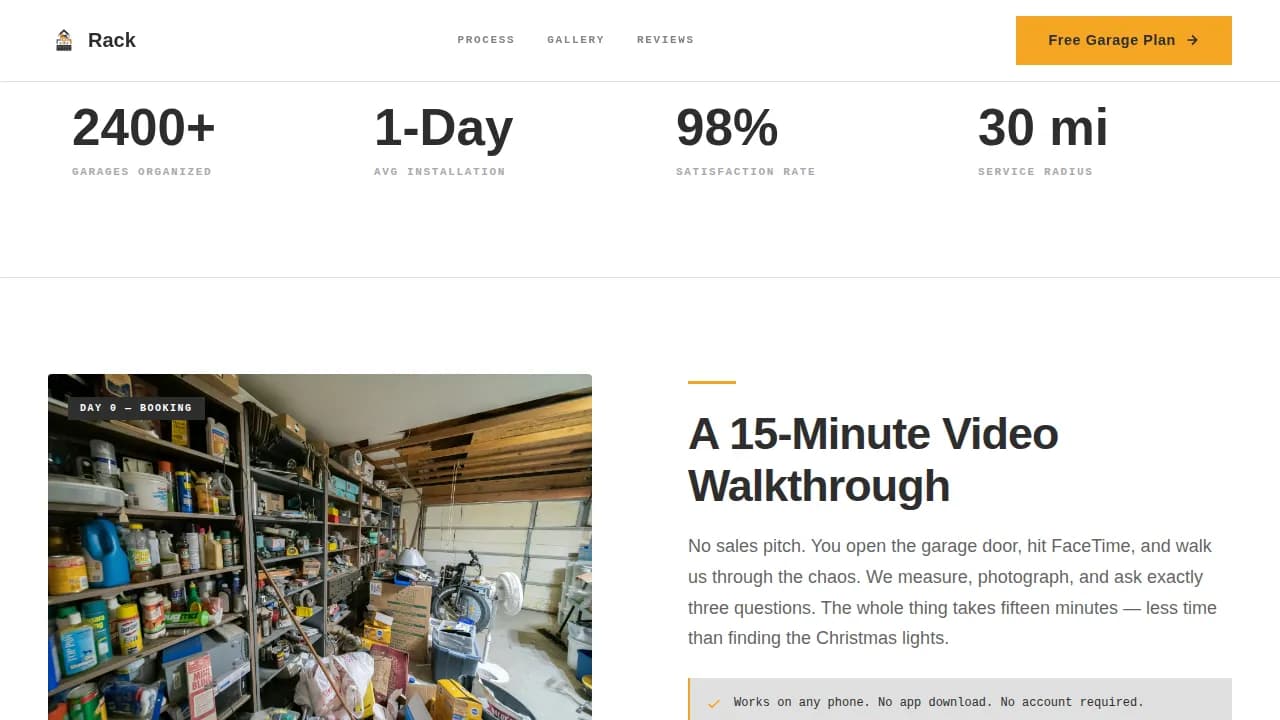 Organize — Smart Garage Solutions Landing Page Template