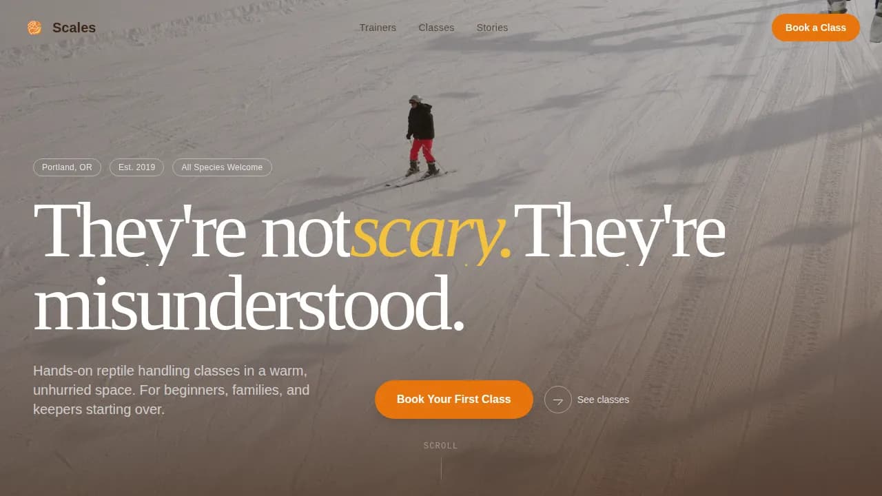 Nurture — Expert Reptile Education Landing Page Template