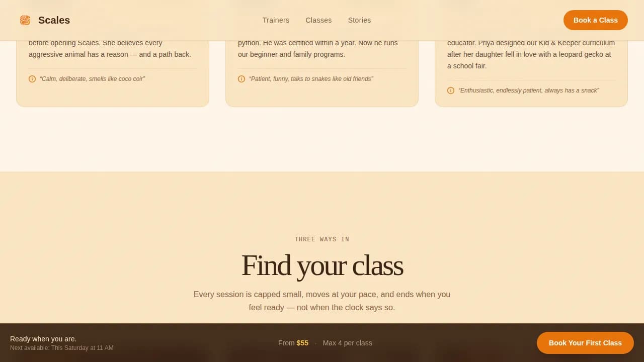 Nurture — Expert Reptile Education Landing Page Template