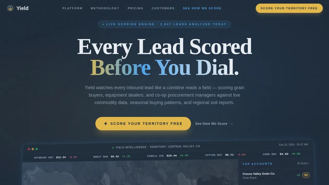Optimize — AI Farming Solutions Landing Page Template