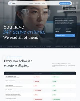 Match — Precision Trial Discovery Landing Page Template