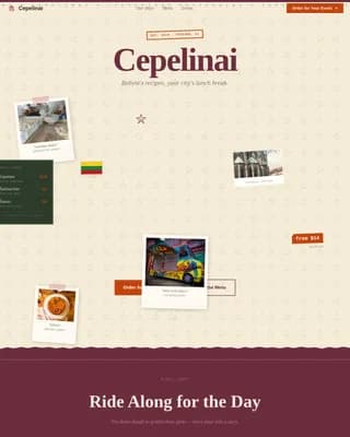 Cepelinai — Baltic Food Truck Landing Page Template