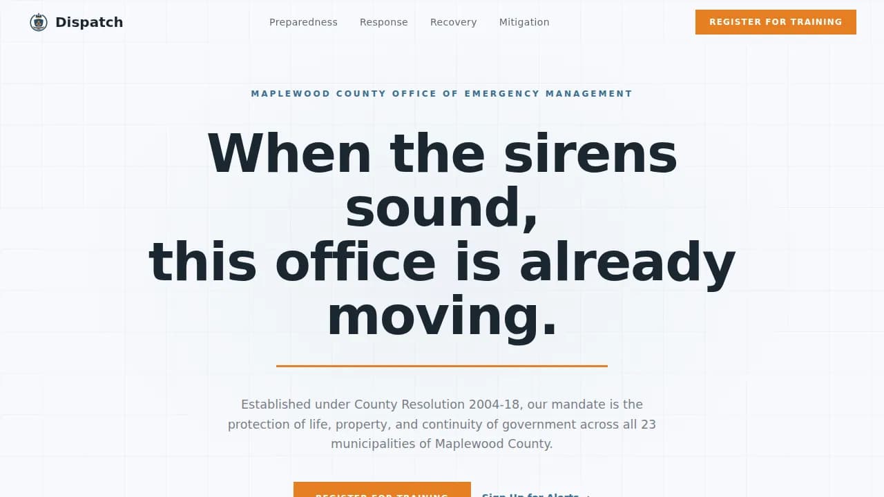 Sentinel — Responsive Civic Response Landing Page Template