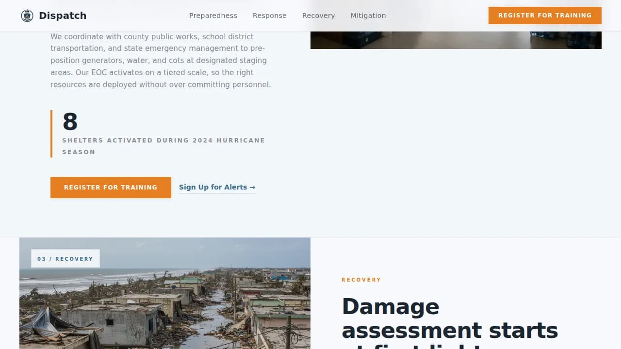 Sentinel — Responsive Civic Response Landing Page Template
