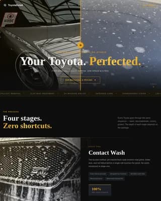 Toyota - Precision Ceramic Detailing Landing Page Template