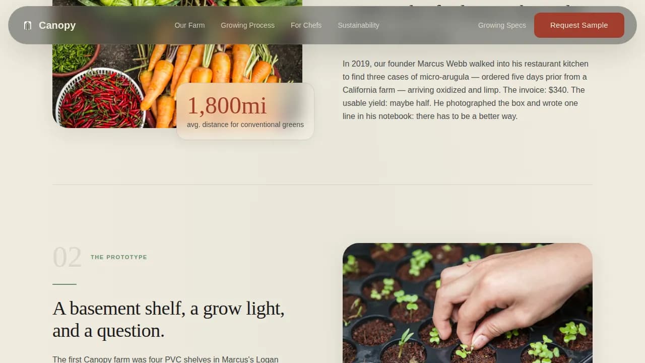 Canopy — Vibrant Garden Harvest Landing Page Template