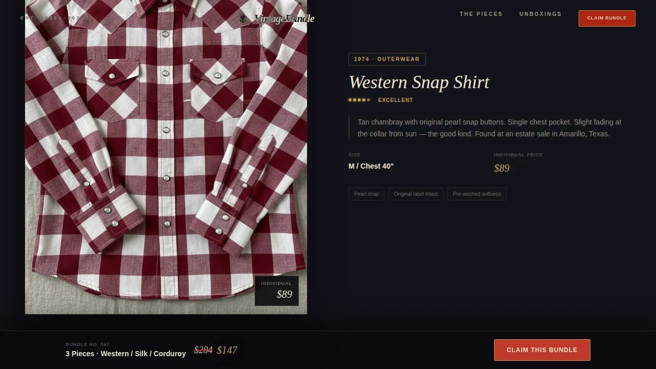 Curate — Retro Vintage Collections Landing Page Template