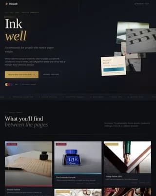 Compose — Editorial Writing Community Landing Page Template