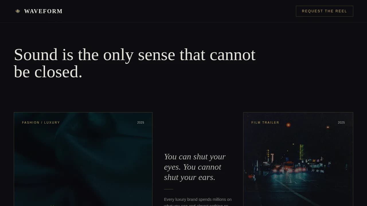 Acoustica — Atelier Sound Designer Landing Page Template