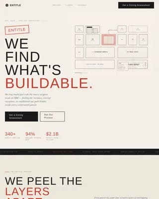 Entitle — Expert Zoning Consulting Landing Page Template