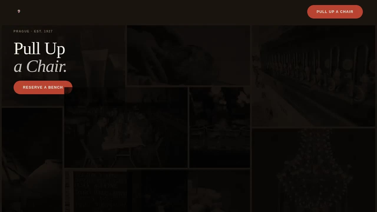 Pivnice — Authentic Czech Beer Hall Landing Page Template