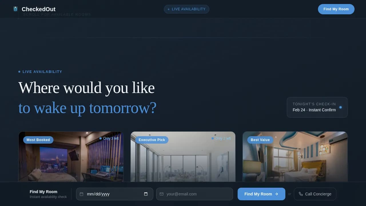 Hotel 404 Error Recovery & Booking Redirect Website Template