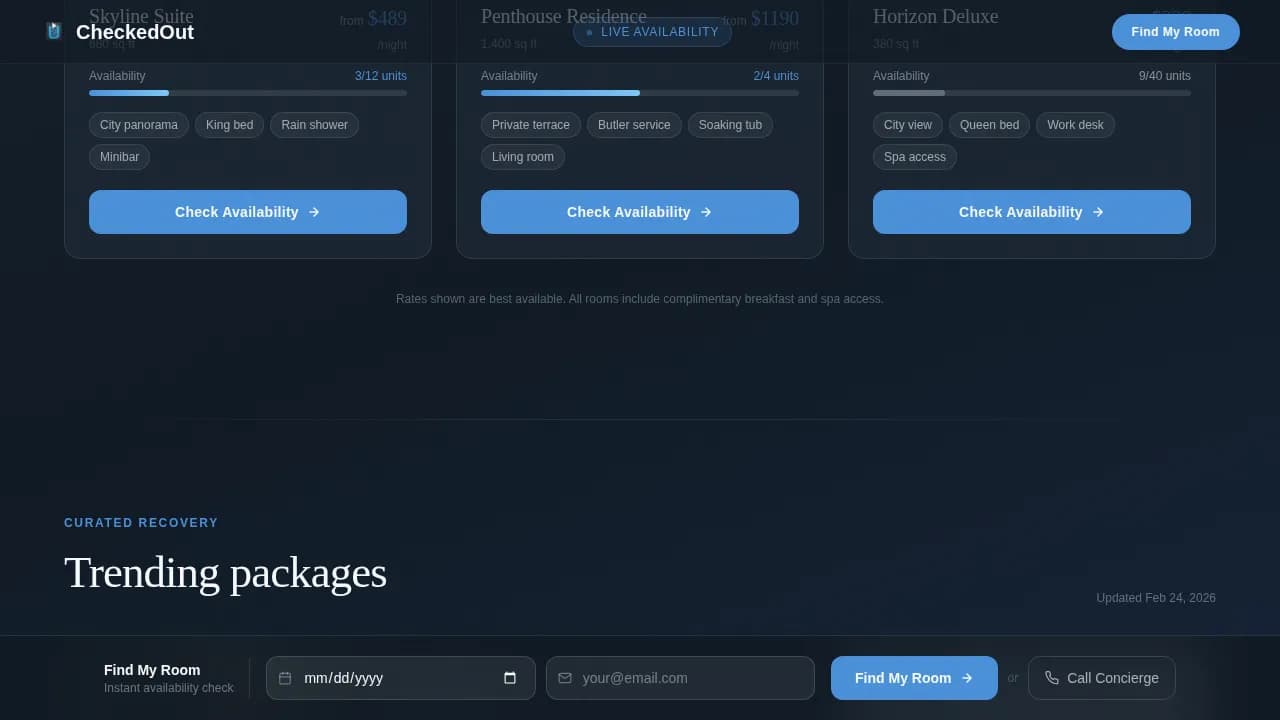 Hotel 404 Error Recovery & Booking Redirect Website Template
