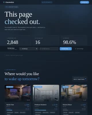 Hotel 404 Error Recovery & Booking Redirect Website Template