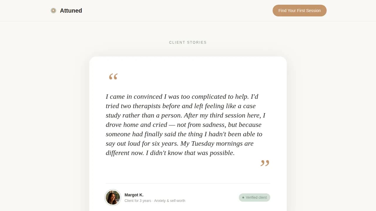 Psychologist Booking Website Template