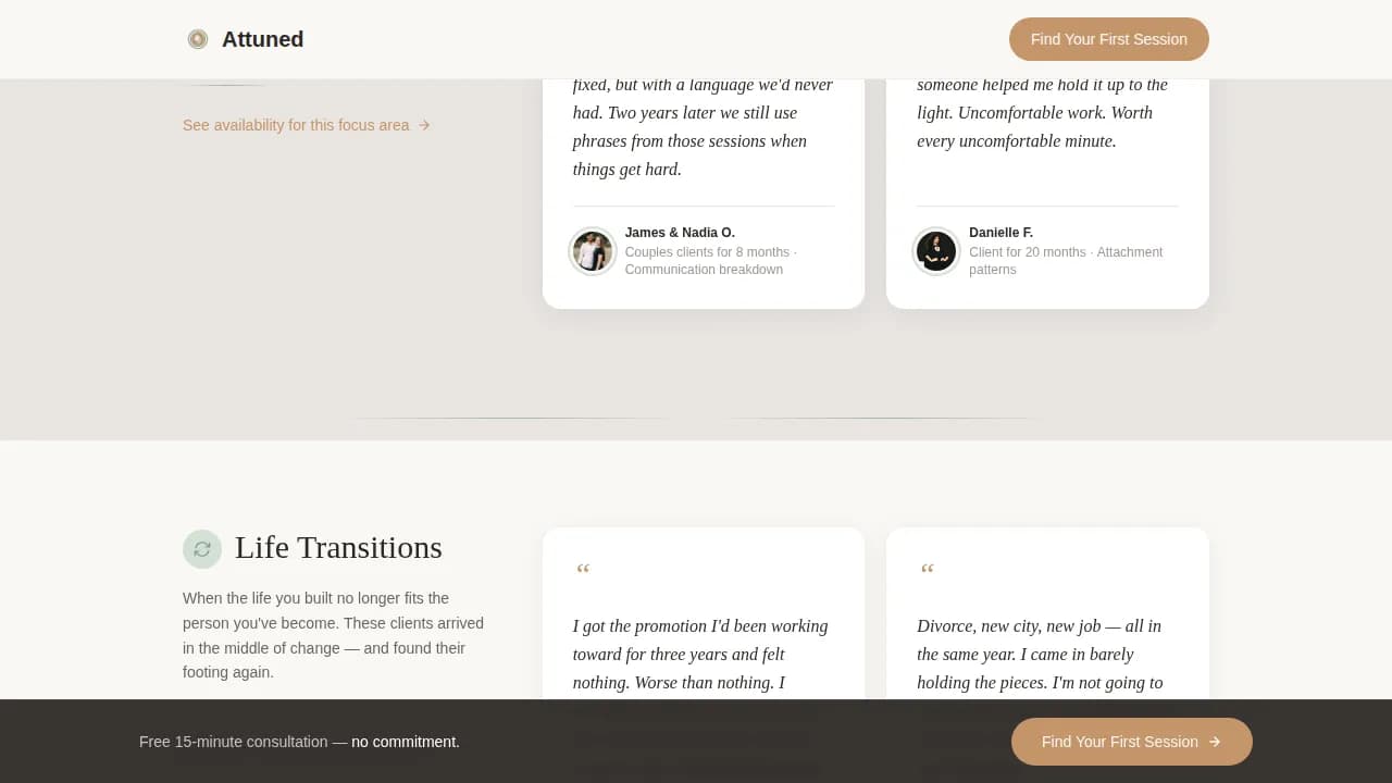 Psychologist Booking Website Template