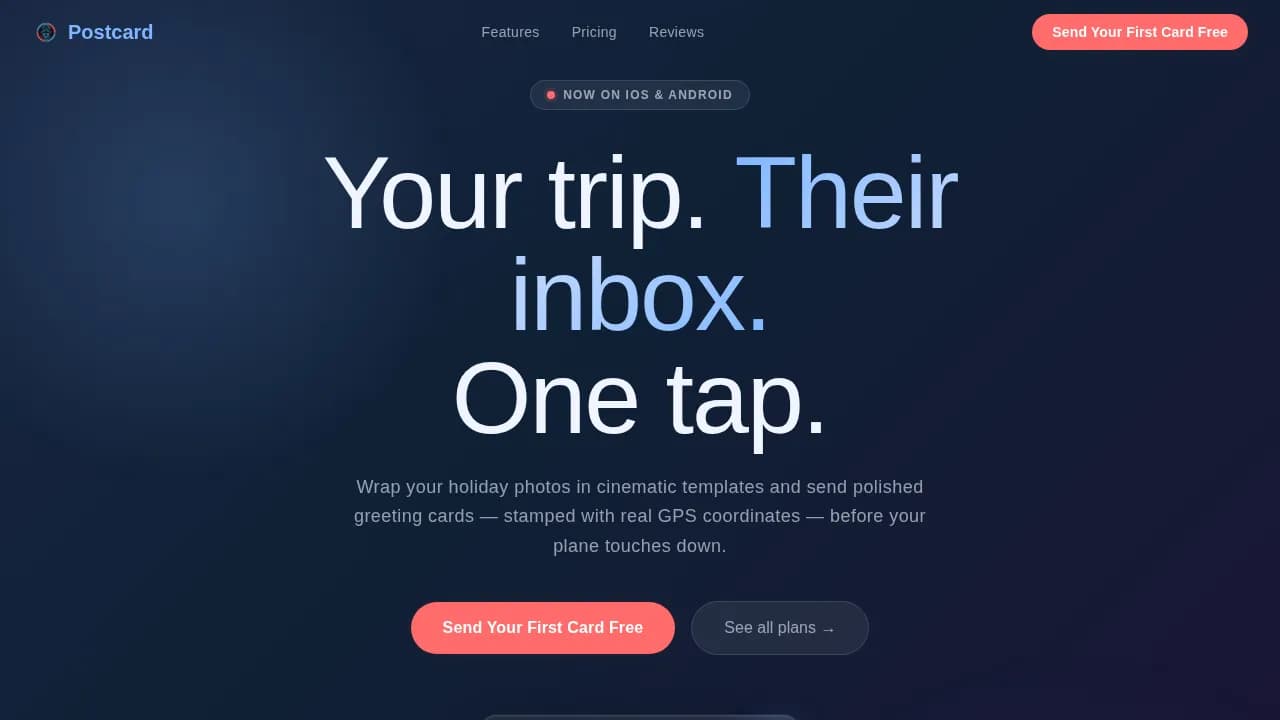 Postcard — Festive Greeting Email Landing Page Template