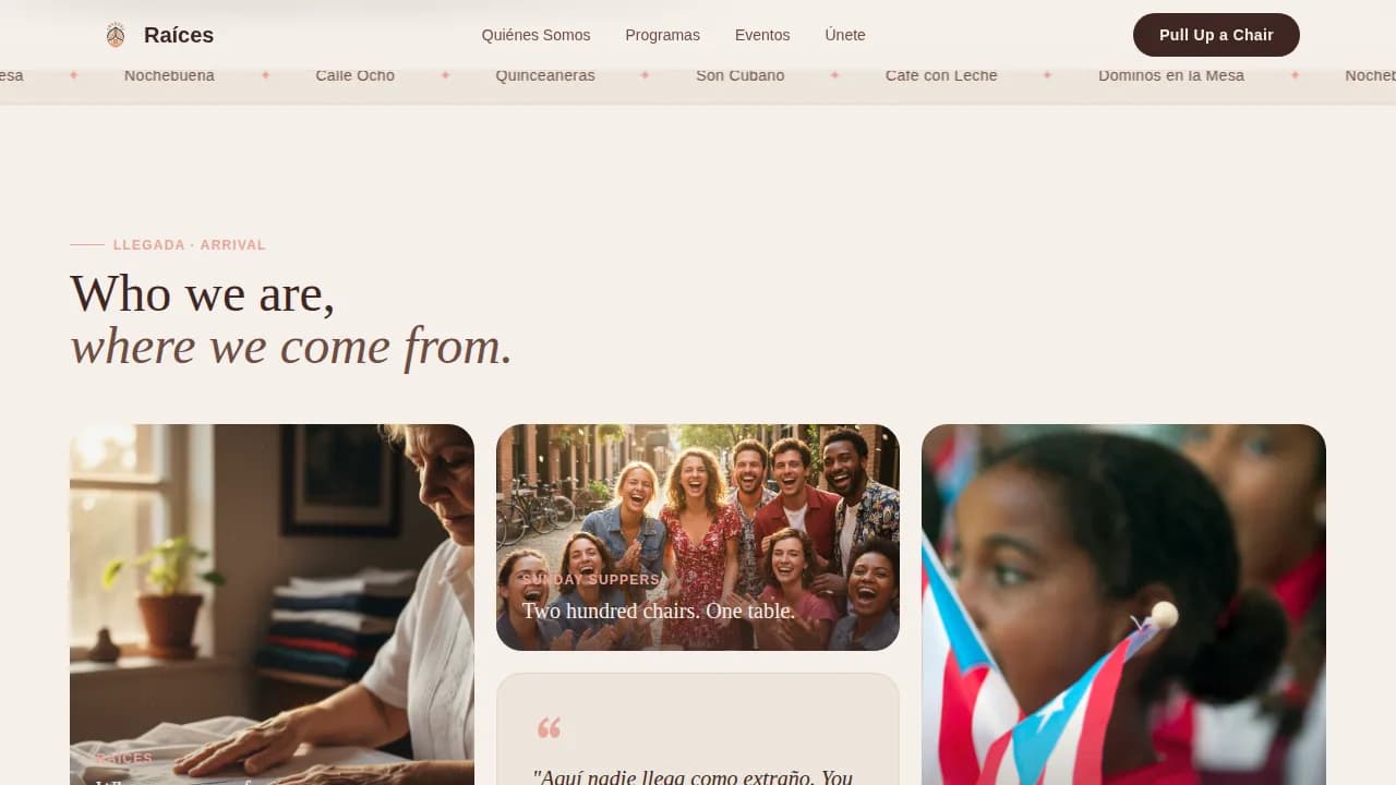 Races — Vibrant Cuban Community Landing Page Template