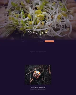 Crêpe - Luxe French Food Truck Booking Landing Page Template
